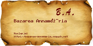 Bazarea Annamária névjegykártya
